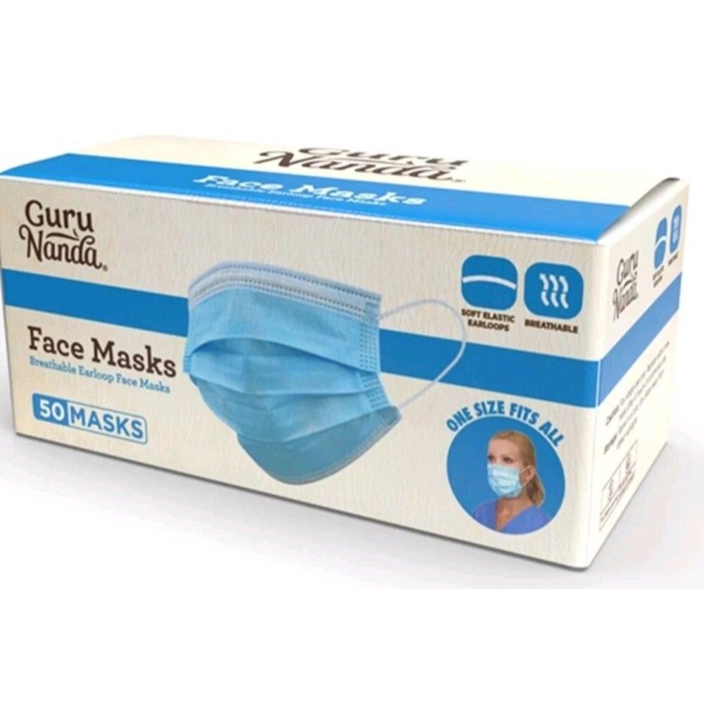 2000 Guru Nanda 3-Ply Disposable Face Mask‎ With Ear loop For Home Office School